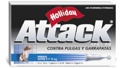 Antipulgas Attack para perros 1.5ml - Perros de 5kg a 15kg