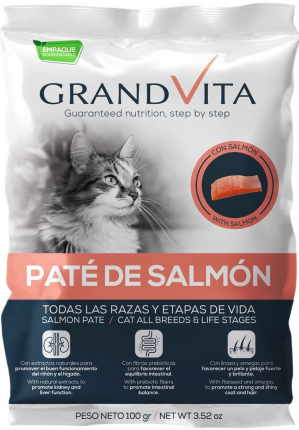 Alimento Húmedo para gato Grand Vita Paté Salmón Alimento Húmedo para gato Grand Vita Paté Salmón