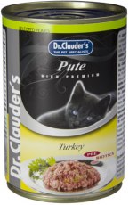 Alimento Húmedo para Gatos en Lata Dr. Clauder's Paté de Pavo