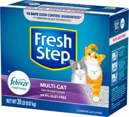 Arena Para Gatos Fresh Step Multi Cat Con Febreze - 25 lb