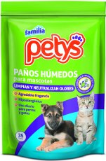 Paños Húmedos Fragancia Petys -  50 Unidades