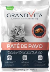 Alimento Húmedo para Gato Grand Vita Paté Pavo - 100 g