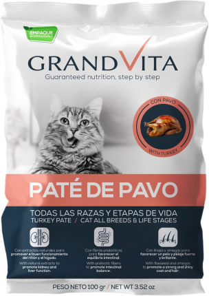 Alimento Húmedo para Gato Grand Vita Paté Pavo Alimento Húmedo para Gato Grand Vita Paté Pavo